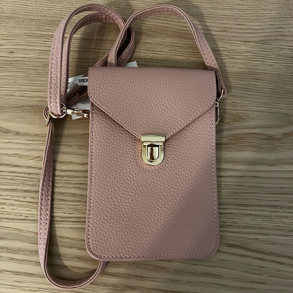 Fabriano Italia Elegant Baby Pink Crossbody/phone Bag